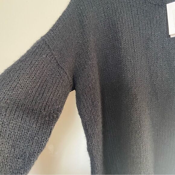 En Thread NWT Black Crew-Neck Wool-Blend Knit Sweater Size XS - Picture 2 of 8